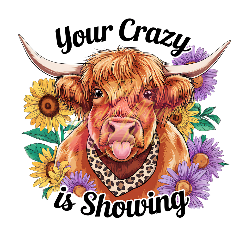 Your Crazy . . . Cow Sticker